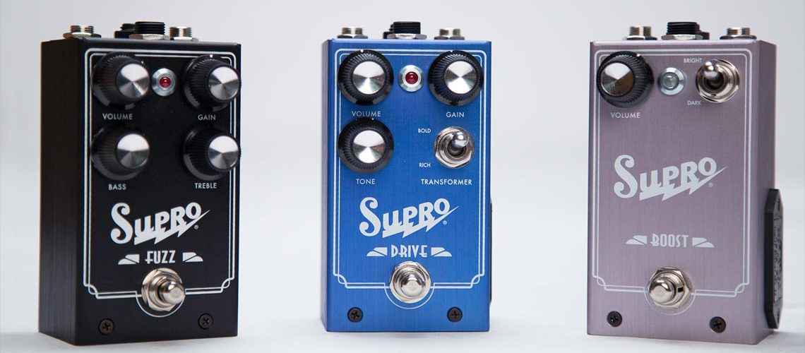 Supro Fuzz, Drive and Boost pedals NOW SHIPPING