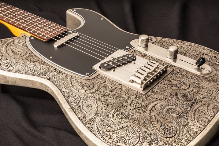 Dean Zelinsky Guitars Paisley Dellatera Guitar With Antiqued Metalized Finish
