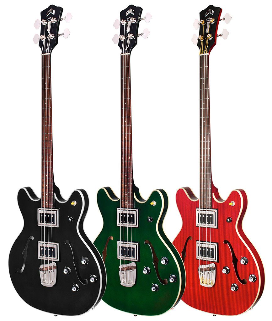 Guild Starfire Bass II – Emerald Green, Cherry Red, Black