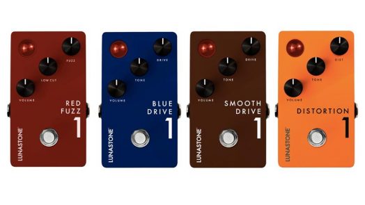 Lunastone Red Fuzz 1, Distortion 1, Blue Drive 1 and Smooth Drive 1 Now Shipping