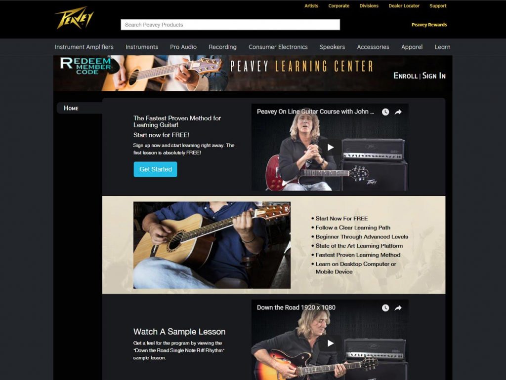 Peavey® Launches Interactive Guitar Lessons Online