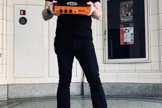 Tom Bertsch (Jaded Mary) with his Pedal Baby 100