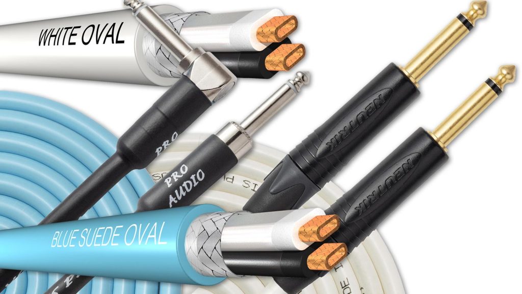 Analysis Plus Blue Suede Oval and White Oval Instrument Cables