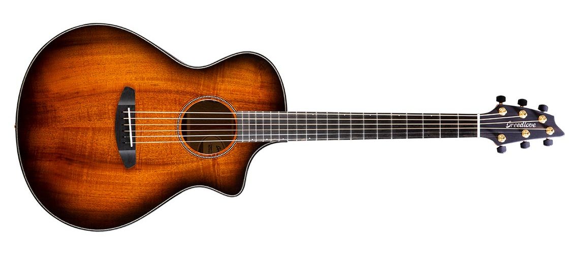 Breedlove Guitars Unveils New All Myrtlewood Oregon Series Bourbon Burst Acoustic Electric Models