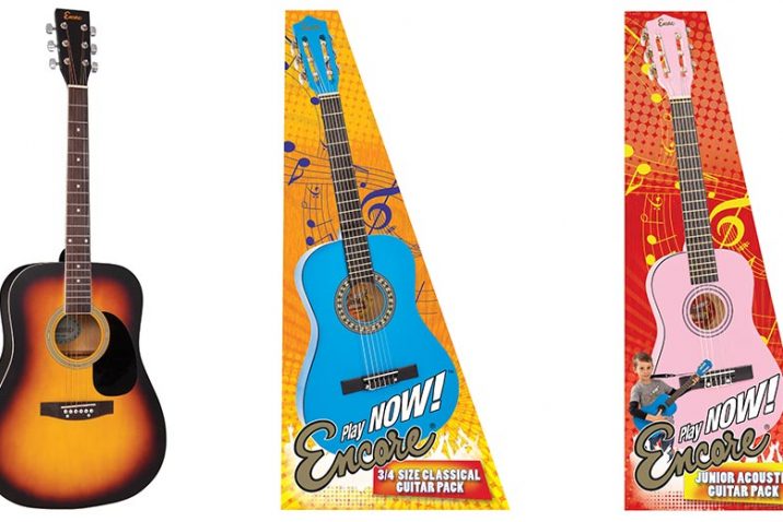 Encore’s best-selling ‘Play Now’ acoustic guitar series expands with new guitars and packs.