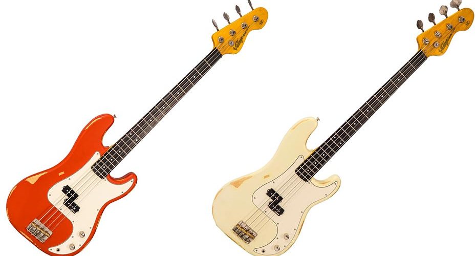 Distressed Firenza Red and Vintage White finishes added to Vintage V4 ICON Series Basses