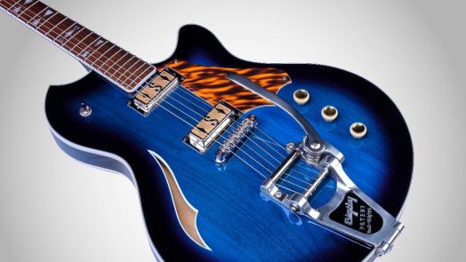 Supro launches Conquistador and Clermont semi-hollowbody, Bigsby equipped electric guitar designs