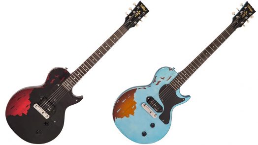 Vintage add new Colour-Over-Colour, distressed finishes to its popular ICON V120 solid bodied electric guitars.