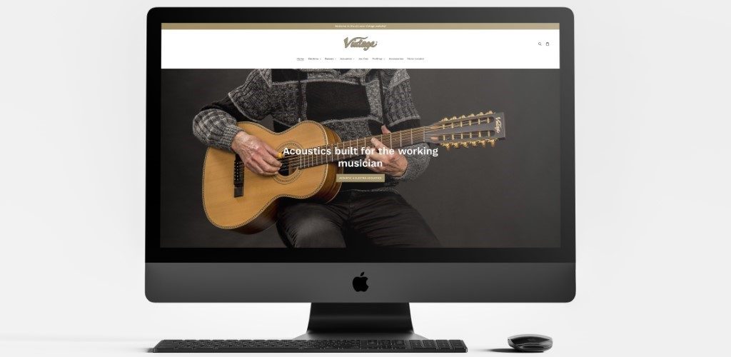 Vintage launch new dedicated website showcasing their full range of acoustic, electric and bass guitars
