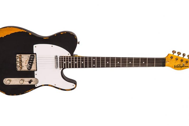 Vintage expands colour choice for V62 ICON Series guitar with Distressed Black