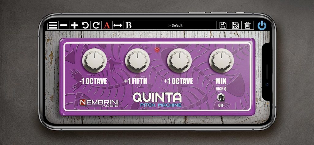 Nembrini Audio Quinta Pitch Machine octave pedal-style plug-in