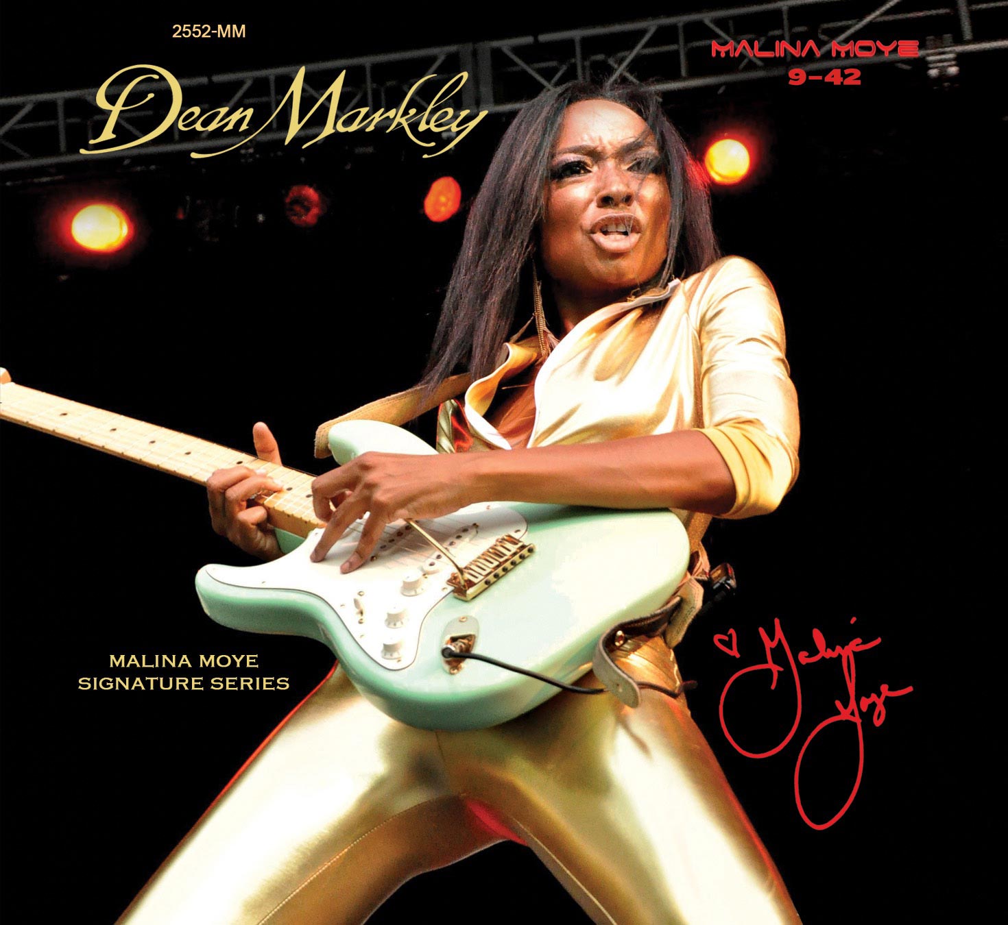 Malina Moye with Dean Markley Signature Guitar Strings