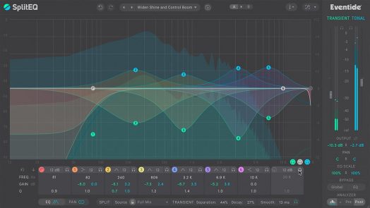 Eventide has released SplitEQ, an advanced equalization plug-in