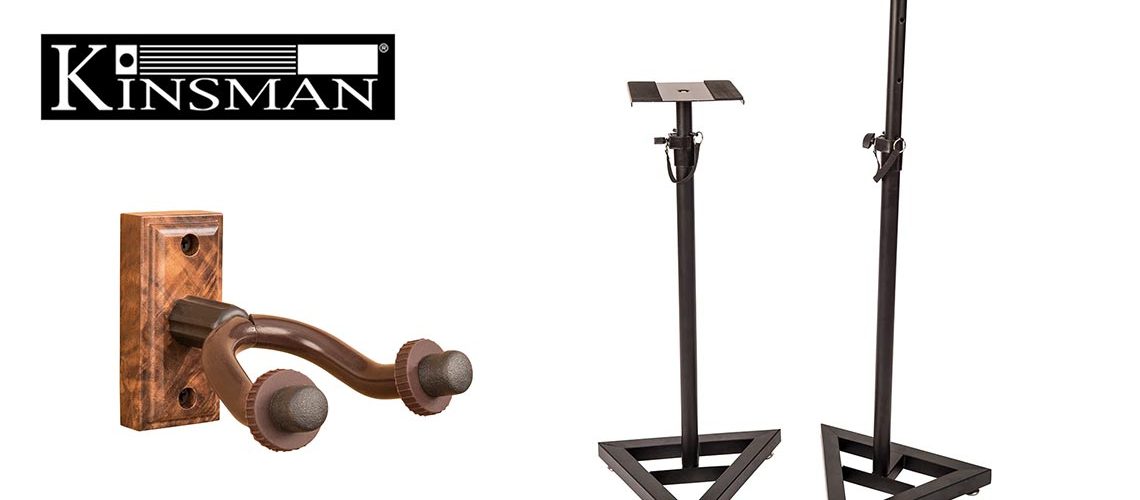 Kinsman introduce new Studio Monitor Stands and stylish wooden Guitar Wall Hanger