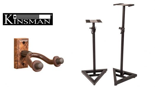 Kinsman introduce new Studio Monitor Stands and stylish wooden Guitar Wall Hanger