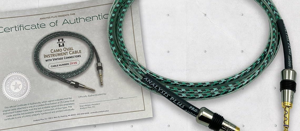 Analysis Plus to Auction Final Run of Collectable Camo Oval Instrument Cables