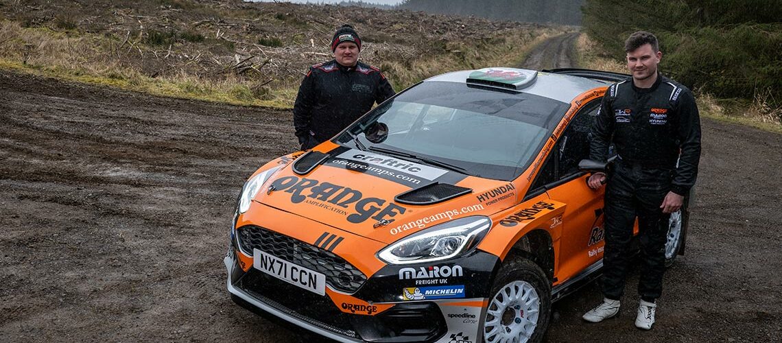 Orange Amplification Sponsor Rally Driver James Williams