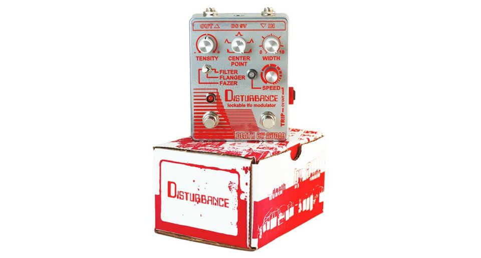 Death By Audio announces DISTURBANCE filter, flanger and fazer pedal