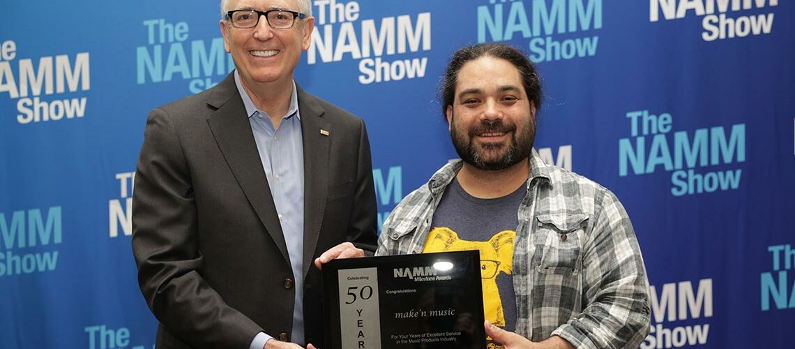 Make’n Music Celebrates 50 Years in Retail with 2023 NAMM Show Milestone Award