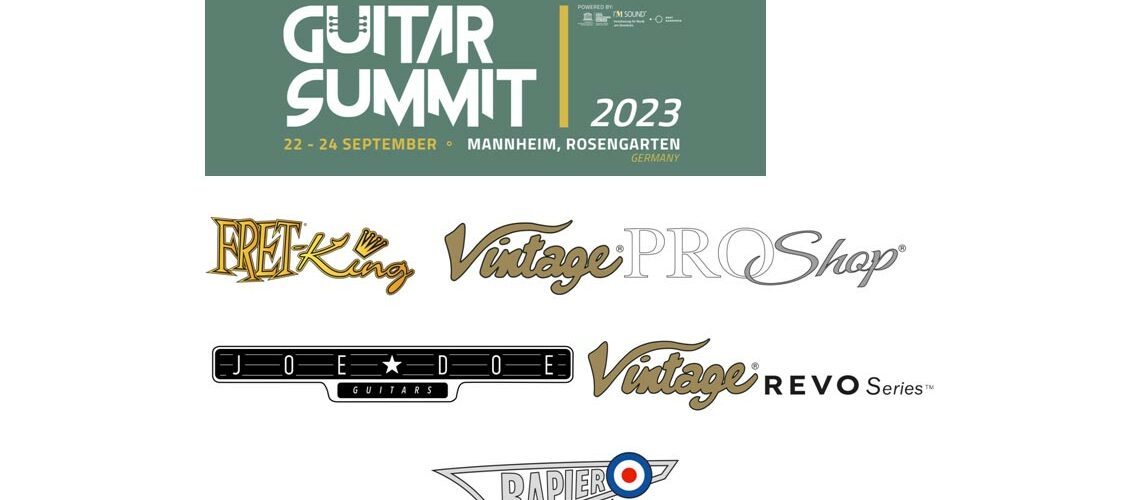 New electric guitars and basses from Vintage ProShop®, Vintage REVO™, Vintage Joe Doe™, Rapier™ and Fret King™ make their European debut at Guitar Summit.