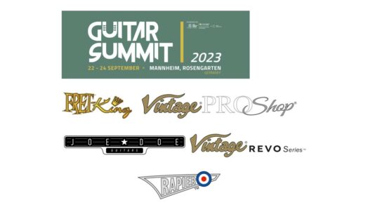 New electric guitars and basses from Vintage ProShop®, Vintage REVO™, Vintage Joe Doe™, Rapier™ and Fret King™ make their European debut at Guitar Summit.