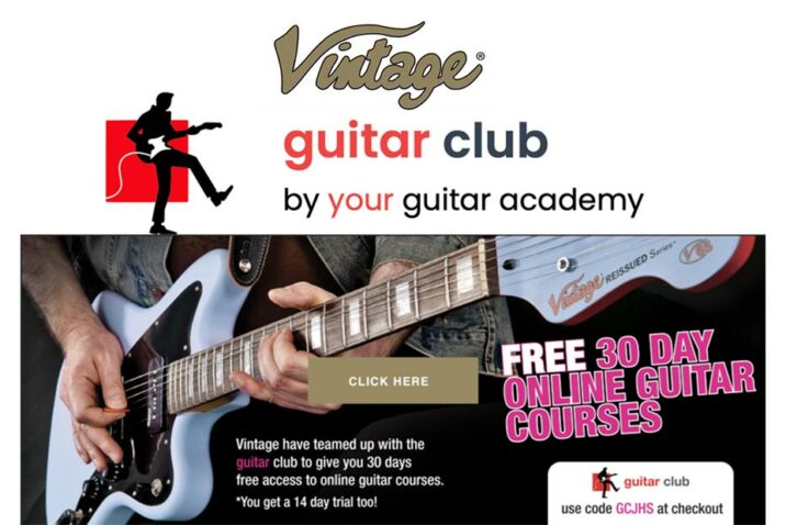 Vintage 30 days free Guitar Club offer