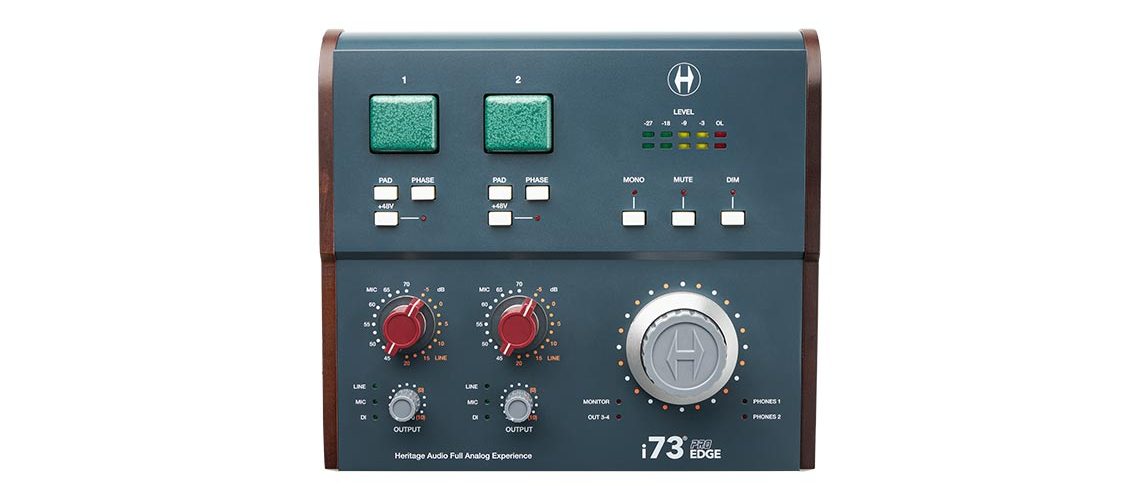 Heritage Audio i73 PRO family USB-C audio interfaces with built-in Class A 73-style preamps